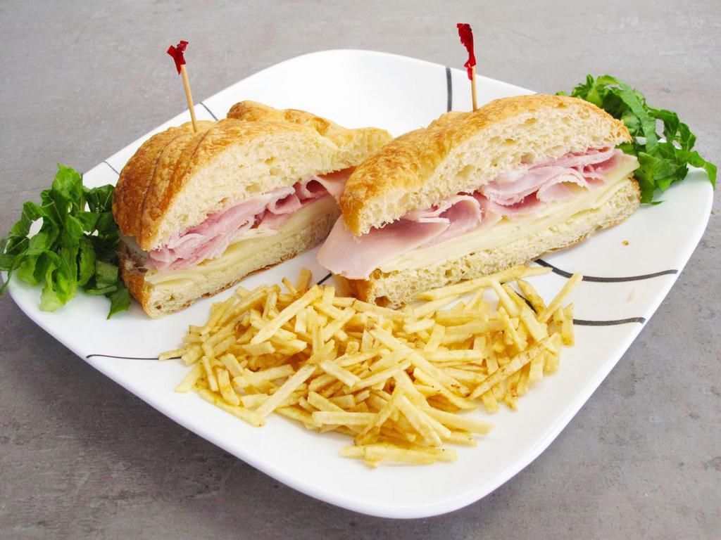 Croissant Sandwich · Ham and Swiss cheese.
