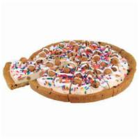 Chocolate Chip Cookie Dough Polar Pizza · A chocolate chip cookie crust with chocolate chip cookie dough ice cream, topped with cookie...