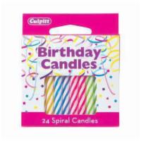 24 Spiral Candles In Neon · 