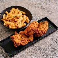 4 Pieces Chicken Mix · Served with fries.