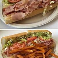Ham Sandwich Combo On Bun · Served with french fries and a drink.