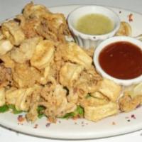 Fried Calamari · Fried squid.