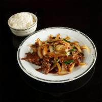 88. Large Mongolian Beef · Spicy.