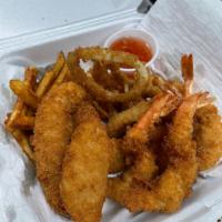 Fried Combo · Shrimp, Fish and Calamari