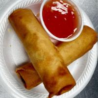 Spring Roll · Served with vegetable.