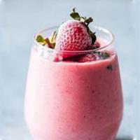 Strawberry Squeezer Smoothie · Apple and guava juice, banana, strawberries, raspberry sherbet, and non-fat vanilla yogurt.