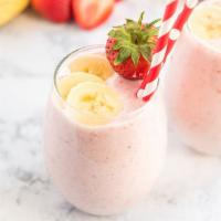 Bananarama Smoothie · Apple juice, fresh banana, yogurt, and strawberries.