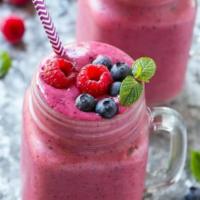 Berry Berry Good Smoothie · Raspberry juice, non-fat frozen yogurt, raspberries,and blueberries.