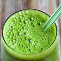Holy Kale Smoothie · Apple juice, banana, kale, spinach, strawberries.