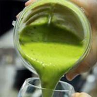 Green Hulk Smoothie · Almond milk, carrot juice, banana, spinach, blueberries, peanut butter.