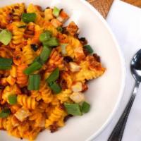 Chicken Honey Sriracha Mac · Spiral macaroni with our house made cheese recipe with Sriracha, oven roasted boar’s head ch...