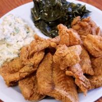 5 Fish, 5 Jumbo Shrimp and 2 Sides Combo Meal · Your choice of five pieces of fish & five jumbo shrimp. Choice of two side orders