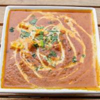 Paneer Tikka Masala · Gluten-free. Cubes of homemade cheese cooked in onion, ginger spices and creamy sauce.