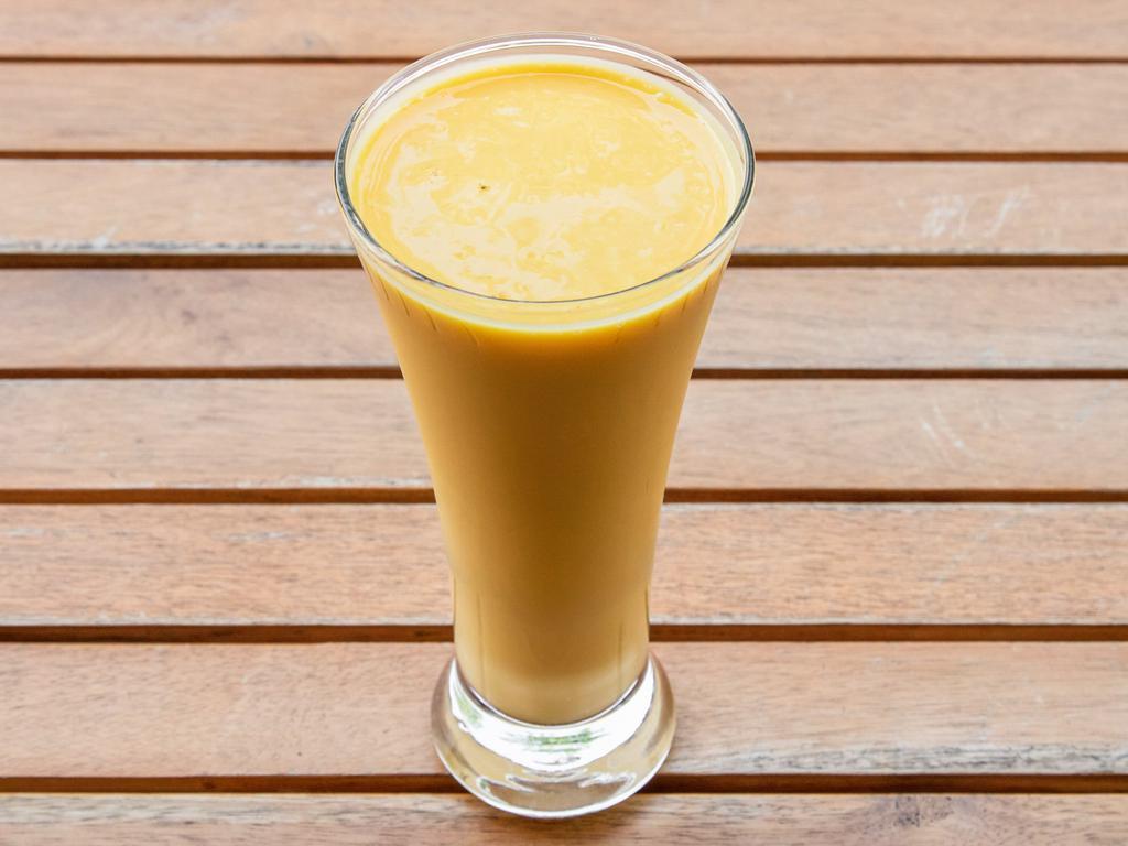 Mango Lassi · Fresh churned yogurt drink with mangoes.