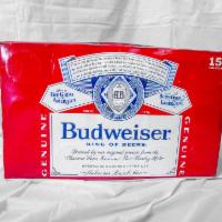 15 Pack Budweiser Can · Must be 21 to purchase.