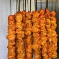Marinated Chicken Kabab · Chicken thighs and chicken cubes marinated in yogurt along with lime juice and then grilled ...