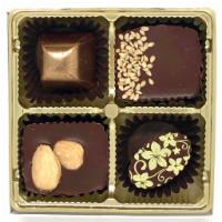 4 Pieces Nut Bonbons Box · 4 of our bestselling nutty vegan bonbons: Pistachio butter caramel, housemade marzipan, sesa...