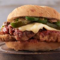 Spicy Jalapeno Fried Chicken Sandwich · Hand-dreaded, golden-fried chicken served and jalapenos with your choice of topping.