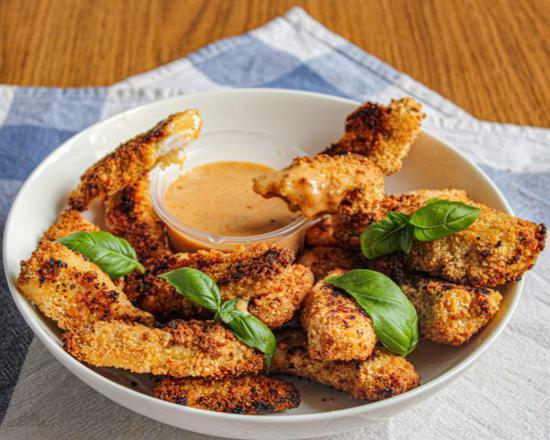 Honey Mustard Fried Chicken Tenders · Exquisite chicken temders made with all white chicken meat dipped in sweet honey mustard sauce.