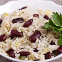 Red Beans and Rice · Spanish rice mixed with freshly cooked red beans.
