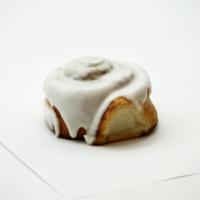 Vegan Cinnamon Roll · Our #1 Selling Item, aside from pizza of course!... (Contains Soy)