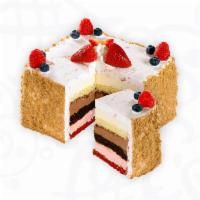 Neapolitan · This 8-Layer Cake puts your Nana’s 7-Layer Dip to shame!
You’ve never seen a cake like this....