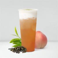 White Peach Oolong Oatly Cloud  · Ultra premium Peach Oolong Tea brewed fresh daily, topped with satisfying delicious Oatly Cl...