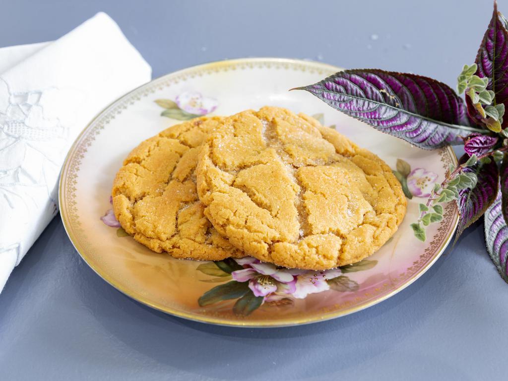Peanut Butter Cookie · Buttery and crunchy edges with rich soft center. Freshly baked, gourmet, all natural cookies with premium ingredients. No preservatives.