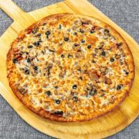Special Pizza · Our Special Pizza is topped with Beef, Mushrooms, Onions.