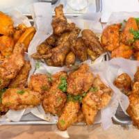 40 Wings Entree · Served with 4 flavors and 4 dips.