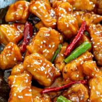 General Tso's Chicken · Spicy. Fried chicken wok tossed in sweet & spicy general tso sauce.