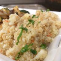 Cauliflower Rice · side of cauliflower rice cooked on the hibachi grill 