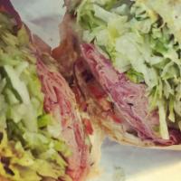 The Heights Sandwich · Genoa salami, dry salami, hot cappy, mortadella, provolone, lettuce, tomato, pickle, red oni...