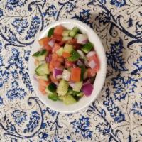 Shirazi Salad · Cucumber, tomato and red onion.