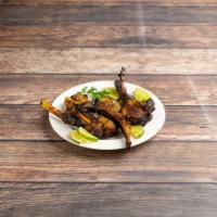 Mashad Sheshlik Kabob one skewer no rice  · Lamb chops marinated with extra virgin olive oil and house spices.