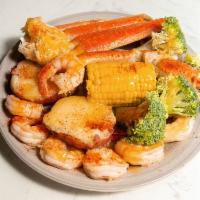 20 Shrimp Special + 1 Snow Crab Special + veggies + drink · 20 steamed medium shrimps + 1 cluster snow crab  with Corn, Broccoli, Potato & choice of Dri...