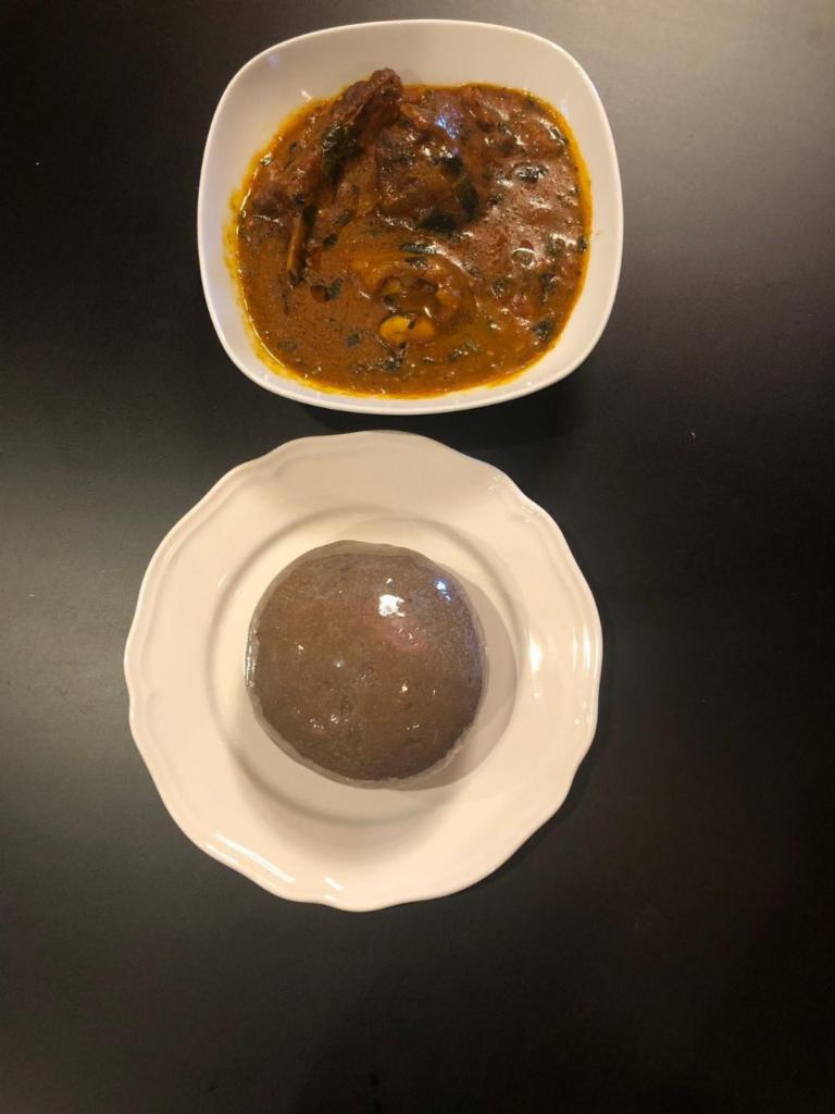 7. Assorted Beef with Ogbono Soup · Sold with Amala/Eba /Pounded Yam (See Side orders)