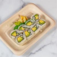 Vegetable Roll · Avocado, cucumber, nori, white rice & sesame seeds.