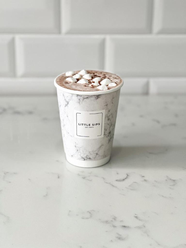 Hazelnut Hot Chocolate · Hazelnut, Chocolate, Milk, topped with Marshmallow & Cocoa Powder