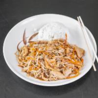 Chicken with Bean Sprouts · Served with rice or fried rice.