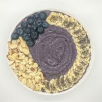 Downward Dog Protein Bowl ·  For workout recovery. Blend: blueberries, bananas, plant-based protein, bee pollen, and hou...