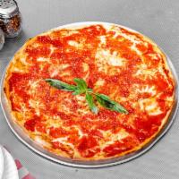 Traditional Tomato Cheese Pie · Cheese underneath. Grande mozzarella baked into the crust with the sauce on top.