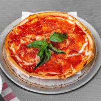 Margherita Pie · Tomato sauce, cheese, oregano.