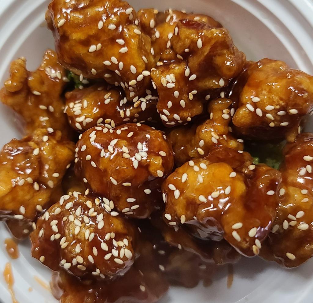 2. Sesame Chicken Chef Special · Served in a sweet sauce served with sesame seeds.