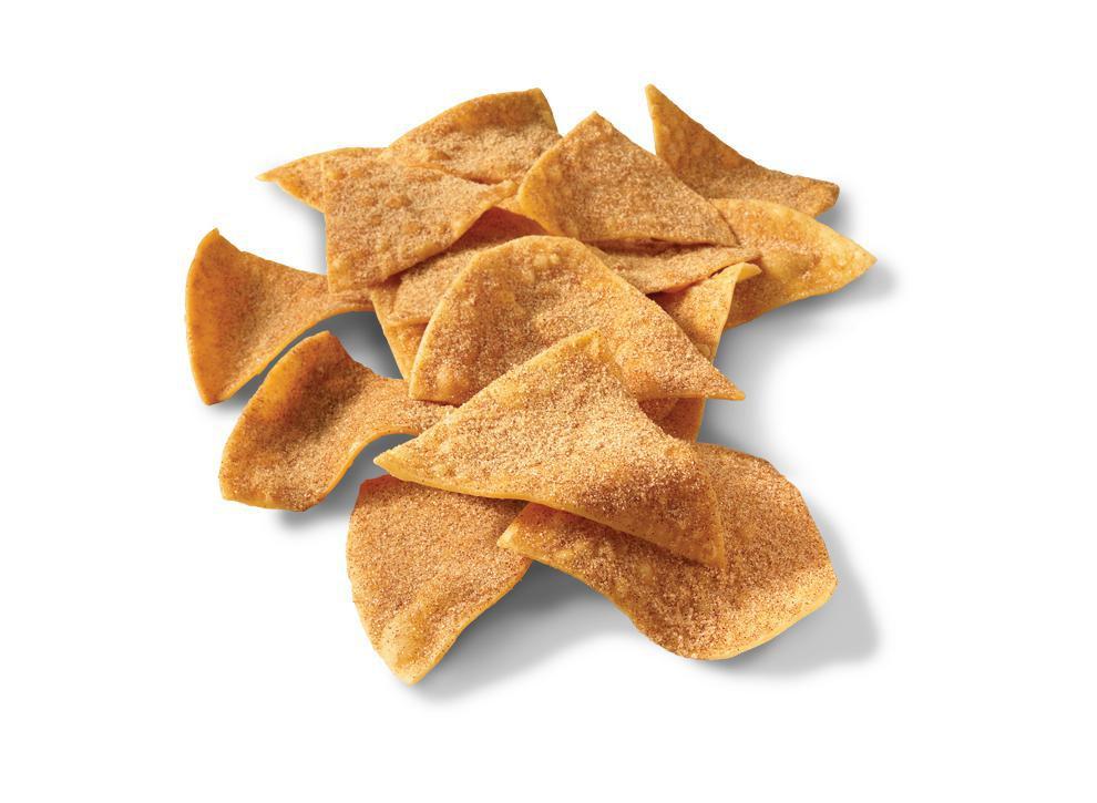 Cinnamon Chips · Our crispy tortilla chips are freshly fried and are loaded up with a mix of cinnamon and sugar your taste buds will love.