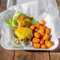 Craigs Bacon Cheeseburger · Grilled or fried patty with cheese on a bun. The way Craigs enjoyed it. served with bacon, p...