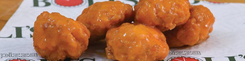 9 Pieces Boneless Wings · Served with 1 dipping of ranch or blue cheese. Deep-fried.
