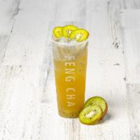 Kiwi Basil Green Tea  · A delicate drink enhanced by the natural flavors of fresh kiwis and the nutritional benefits...