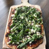 Ditmars Flatbread · Served with goat cheese, fig jam and arugula.