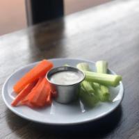 Side of Celery and Carrots · With avocado-ranch.